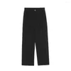 Pantalones de hombre 2023 High Street Casual pierna ancha para hombre lateral multibolsillo suelto recto Streetwear Cargo pantalones caqui negro