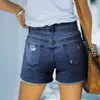 Short actif femme décontracté taille moyenne Denim extensible été Jean pantalon à fleurs sauvages pour les femmes