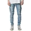 Herren Jeans Jeans Männer Schwarze Cargohose Multi Taschen Denim Pantalones Blau Slim Fit Overol Hombre Mode Casual Streetwear Hosen 3XL 230718