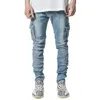 Jeans da uomo Jeans Uomo Pantaloni cargo neri Tasche multiple Pantalone in denim Blu Slim Fit Overol Hombre Moda Casual Pantaloni streetwear 3XL 230718