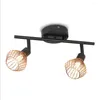 Taklampor Creative Lamp 2 Head Home Decoration Restaurang Roterande nordiska loftrumslampor Flush Mount WY815