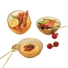 الأوعية ذات الأوعية الراقية وعاء زجاجي النقطة للمعكرونة وحساء أدوات المائدة الأنيقة طبق الفاكهة الحلو
