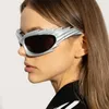 2023 übergroße Y2K Cyberpunk Übertreiben Sonnenbrille Frauen Männer Persönlichkeit Silber Schwarz Shades Fahrer Outdoor Große Hiphop Brillen SG680