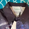 Mens Casual Shirts Starry Sky Ufo Casablanca Holiday Shirt Långärmad Cardigan Hawaiian Womens 230718