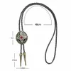 Bolo Ties Classis Cross rame forma ovale Bolo tie per donna donna Handmade Western Art Indian Alloy Cravatta silvr star Pentagram HKD230719