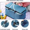 Storage Bags Outdoor Picnic Pouch Basket Large Capacity Folding Travel Lunch Bag Container Beach