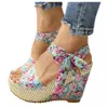 Leisure A0a88 Wedges Lace Heeled Women Summer Sandals Party Platform High Heels Shoes Woman 230718