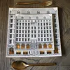 Een retro gouden zwaankasteel decoratieve porseleinen plaat decoratieve plaat 8 10 inch lina-stijl hangende plaat279T