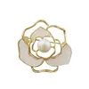 Broches dames mode coquille fleur broche tempérament papillon Corsage mariée mariage élégant vêtements accessoires bijoux cadeau