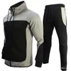 Herrspår 2023 Spring och Autumn High Quality Combination of Hat Pickla Coat Leisure Sports Pants Passar Män jogga