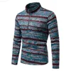 Heren Truien 2022 Herfst Winter Heren Nieuwe Casual Jacquard Half Zip Gebreide Trui Truien Jas Mannen Lange Mouw Trui Pullover pull homme L230719