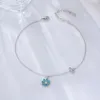 Anklets Enamel Flower Bead Chain Light Blue Beach Style Daisy Anklet Est Custom 925 Sterling Silver 18k Gold Plated