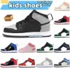 Kids Shoes Jumpman 1S Toddlers Basketball Chicago Black Toe (GS) Bred Green Toe Size 26-35 HKDF#