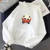 Kadın Hoodies 2023 Moda Sıcak Kadınlar Sonbahar Kış Sevimli Panda Baskı Sweatshirt Sıradan Uzun Kollu Bayanlar Hoodie Street Giyim Külkü