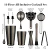 Verres à vin Cocktail Shaker Bar Set 2 Lestés Boston Shakers Passoire Jigger Muddler et Cuillère Ice Tong Bouteille Verseur 230719