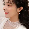 Dangle Earrings Snowflake非対称クリスマスツリークリスタルペンダントかわいい靴帽子ジュエリーギフト女性アクセサリー