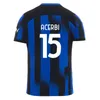 21 22 GAGLIARDINI Camisas de futebol masculino DE VRIJ ALEXIS Home Camisa de futebol azul Aawy Branco VECINO LUKAKU LAUTARO KOLAROV VIDAL Manga curta