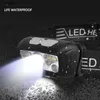 Headlamps Mini D Headlamp 6000LM With Body Motion Sensor USB Rechargeab Headlight white+red Mode Camping Flashlight Head Light Lamp HKD230719