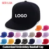1pcs Kişilik Özel Hip Hop Şapkası Beyzbol şapkası Katı Açık Dış Mekan Katı Ayarlanabilir Snapback Şapka Erkekler için Cap290J