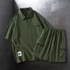 Mannen Trainingspakken 2023 Zomer Japan Stijl 2 Stuk Sets Mans Casual Streetwear Outfits Uitloper Mannen Sportkleding Pakken Shirts