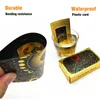 Outdoor Games Activities 1 Deck Tarot Cards Plastic Rider Waite Gold Black Waterproof Durle Divination With Guide Book L720 230718