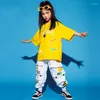 Scene Wear Kid Fashion Ballroom Hip Hop Dance Outfits T Shirt Cargo eller Pants Jazz Fancy Costume för Girls Boys