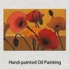 Красивые пейзажи Canvas Art Poppy Curry III Ручная масляная живопись для стены спальни