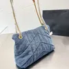 Bolsas de grife de luxo bolsas femininas bolsas de ombro bolsa crossbody com bolsa pequena moda clássica denim lona tecida quadrada almofadas bolsas presente de natal