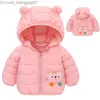 Coat 2021 Winter Boys' Warm Jacket Autumn Fashion Baby Girls Cute Cartoon Zipper Jacket Hooded Jacket Children's Jacket Z230719