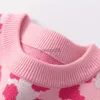 Pullover Automne 2023 Nouveau pull bébé garçon fille pull en tricot-tricot cohésion d'enfants vêtements fille léopard pulls enfants