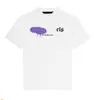 Heren Designer t-shirt Kleding Palmen Vrouwen Mode Spuitverf Graffiti Paar Korte Mouwen High Street Losse Tij Merk Hals brief