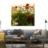 Fiori astratti Canvas Art Garden Party Handmade Landscape Painting Modern Music Room Decor