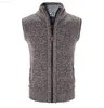 Maglioni da uomo Autunno Inverno Maglione Gilet Uomo Spessore Caldo Cardigan senza maniche Cappotto Gilet lavorato a maglia Capispalla Cerniera Maglione Maglione Giacca Uomo Gilet L230719