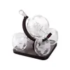 Vinglas med whiskyglas och flaskan set Creative Globe Wine Container Vodka Home Office Decorations Bar Lead Free 230719