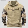 Męskie bluzy bluzy geometryczne nadruk etniczny bluza Mężczyźni Western Aztec Patchwork Hoodie Tradycyjny wzór Pullover Hiphop African African Ubrania T230719