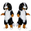 2018 Fast Design Custom White Black Sheep Dog Mascot Costum