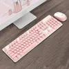 Klawiatura bezprzewodowa i kombinacje myszy Slim Rose Gold Color 2 4GHz Keyboard Wygodne kombinacje dotykowe z odbiornikiem do biura L192H