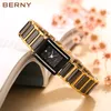 Women's Watches Brand Luxury Watch for Women Gold Japan Quartz Fashion Ladies Wristwatch Rectangle Copper Case Ceramic Armband Female 230719