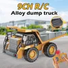 Electric RC Car Rc Excavator Toys Alloy and Plastic Radio Remote Control Engineering Digger Truck Dump Bulldozer For Children s Gifts 230719