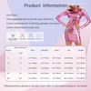 Casual Dresses Womens Metallic Shiny Bodycon Dress Crew Neck Long Sleeve Pencil For Cocktail Raves Party Carnival Music Festival