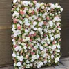 Yapay Çiçek Duvar Panelleri Pembe Gül Beyaz Hidrengenler ve Yeşil Sahte Çiçekler Gypsophila Olay GY857 Dekoratif Çelenkler200H