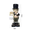 Objets décoratifs Figurines En Gros Creative Spoof Porte-Papier Statue Mignon Drôle Résine Butler Forme Tissu Stand Rack Scpture Dha3S