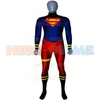 Superboy Costume Spandex Superman Superhero Cosplay Zentai Suit Halloween Party Super Boy Catsuit Adults Kids Custom Made239d