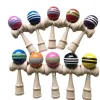 Sales Stripes Line Kendama Ball Big Size 18.5*6cm Japan Traditional Wood Kendama Ball Game Toy Education Gift Kendama Ball Wood Toys LL