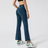 Lu Lu Lemons Sports Women Activewear Summer Yoga Pants Bootcut Flare Leg Tummy Controlストレッチクイックドライダークグレーワインイオングレーフィットネストレーニングパンツ