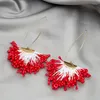 Dangle Earrings 2023 Bohemian Fan-shaped Simulated Flower Jewelry For Women