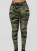 Leggings da donna Pantaloni mimetici Push Up Stampa da donna Pantaloni attillati da allenamento Fitness Pantaloni a vita alta Grigio Verde Abbigliamento da palestra Drop