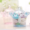 Boîte à bonbons sac chocolat cadeau en plastique pour anniversaire fête de mariage décoration artisanat bricolage faveur bébé douche couronne clear304G
