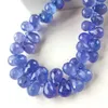 ICNWAY 5 pièces Tanzanite pierre précieuse naturelle à facettes 6mm perles forme de goutte d'eau pour la fabrication de bijoux collier boucle d'oreille Bracelet325L