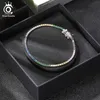 Jewels Orsa 4 -миллиметровый теннисный браслет в 925 году стерлингового серебряного серебряного белого золота. Мужские браслеты браслеты